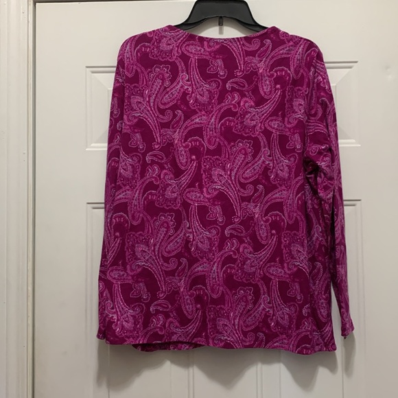 3/$15 Size 3X Purple Paisley Print Pajama Set - Picture 4 of 4